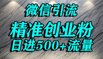 怎么打创业粉?微信送资料锁定精准创业粉，解决跨平台引流封号，单人日进500+的引流操作-共项网