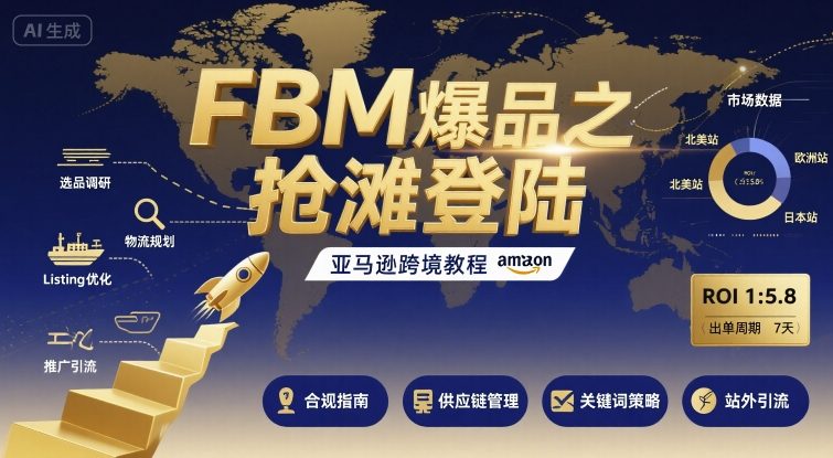 FBM爆品之抢滩登陆-亚马逊跨境教程-共项网