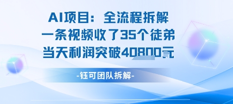 AI收徒变现闭环：一条视频收35人，日入1k+(附完整SOP)-共项网