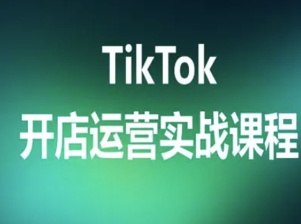 TikTok开店运营实战课程，TK跨境电商实操全流程-共项网