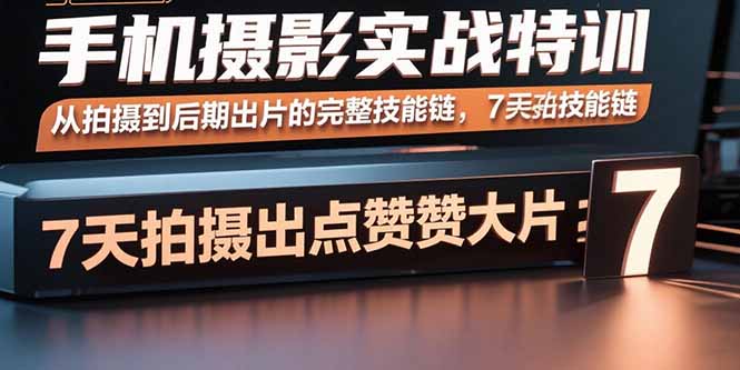 手机摄影实战特训，从拍摄到后期出片的完整技能链，7天拍出点赞大片-共项网