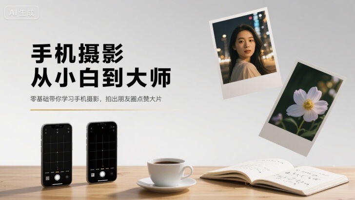 手机摄影从小白到大师，零基础带你学习手机摄影，拍出朋友圈点赞大片-共项网
