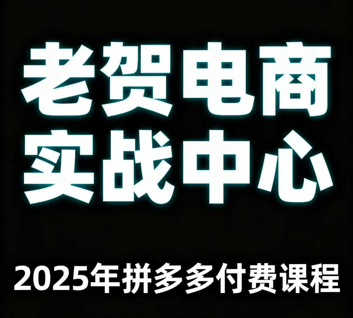 老贺电商2025年拼多多付费课程，用通俗易懂的方法告诉你多多怎么玩-共项网