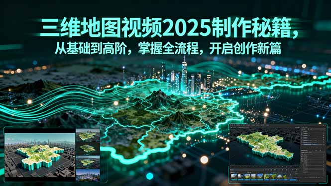 三维地图视频2025制作秘籍，从基础到高阶，掌握全流程，开启创作新篇-共项网