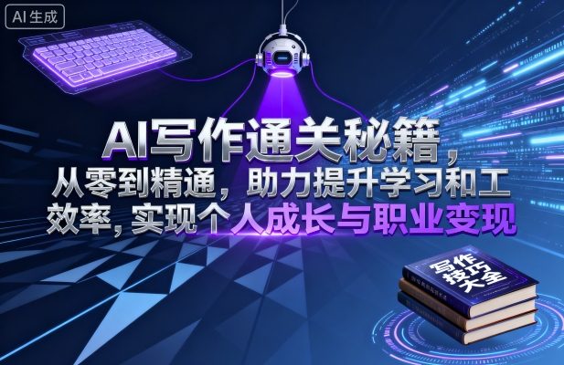 AI写作通关秘籍，从零到精通，助力提升学习和工作效率，实现个人成长与职业变现-共项网