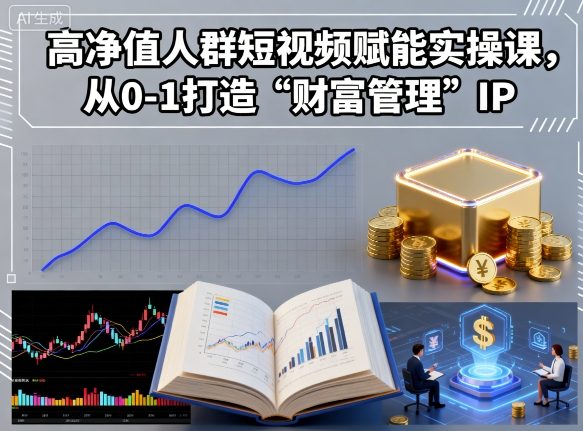 高净值人群短视频赋能实操课，从0-1打造“财富管理”IP-共项网