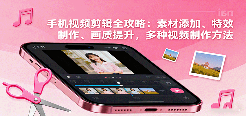 手机视频剪辑全攻略：素材添加、特效制作、画质提升，多种视频制作方法-共项网