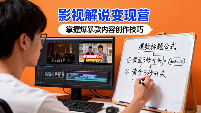影视解说变现营：通过30+实战案例爆款内容创作技巧，掌握影视解说盈利密码-共项网