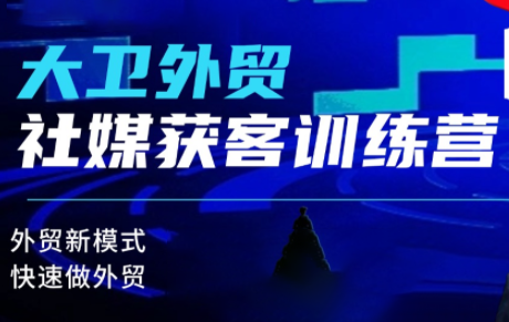 大卫老师·外贸社媒获客独家训练营(更新10月)-共项网