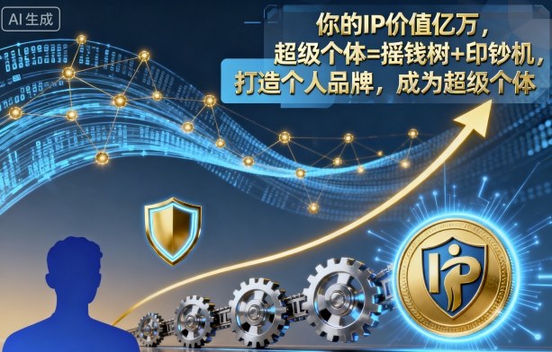 你的IP价值亿万，超级个体=摇钱树+印钞机，打造个人品牌，成为超级个体-共项网