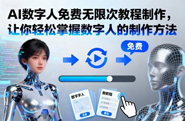 AI数字人免费无限次教程制作，让你轻松掌握数字人的制作方法-共项网
