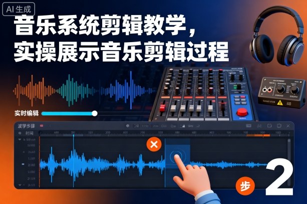 音乐系统剪辑教学，实操展示音乐剪辑过程-共项网