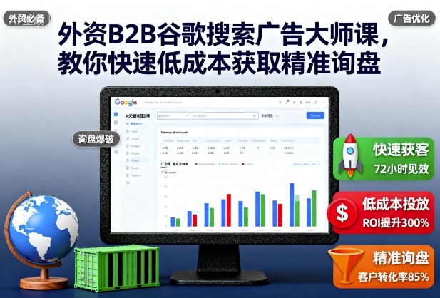 外资B2B谷歌搜索广告大师课，教你快速低成本获取精准询盘-共项网