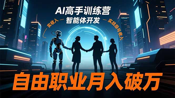 AI高手训练营3.0，ChatGPT，Midjourney，智能体开发，自由职业月入破万-共项网