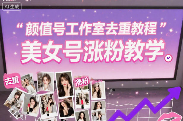颜值号工作室去重教程，美女号涨粉教学-共项网