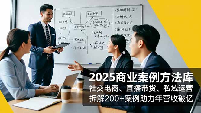 2025商业案例方法库，社交电商、直播带货、私域运营，拆解200+案例助力年营收破亿-共项网