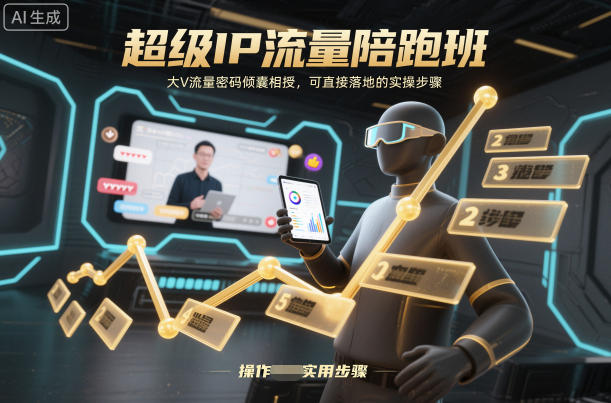 超级IP流量陪跑班，大V流量密码倾囊相授，可直接落地的实操步骤-共项网