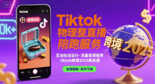 Tiktok物理整蛊直播陪跑服务-tiktok跨境2025-共项网