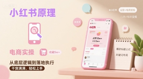 小红书原理以及详细实操流程，小红书电商教程-共项网