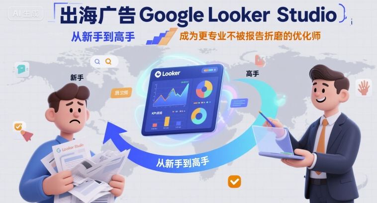 出海广告Google Looker Studio从新手到高手，成为更专业不被报告折磨的优化师-共项网