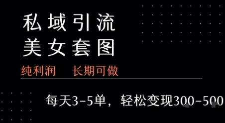 私域卖套图每天3-5单 每单利润99-2张+-共项网