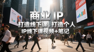 商业IP打造线下课，打造个人 IP线下课视频+笔记-共项网