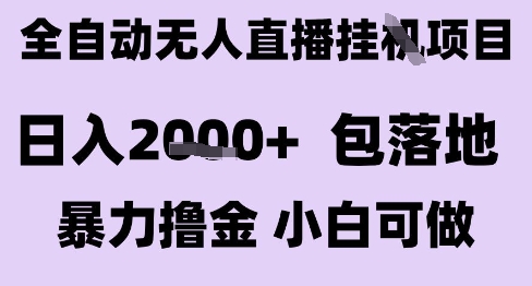 最新全自动抖音无人直播挂G项目，日入2k+ 包落地暴力撸金，小白可做【揭秘】-共项网