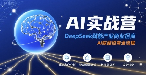AI实战营：DeepSeek赋能产业商业招商，AI赋能招商全流程-共项网