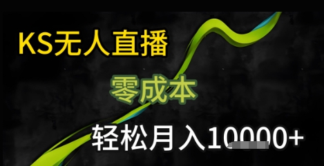 KS无人直播25年最新玩法，只需一部手机，轻松月入1W+【揭秘】-共项网