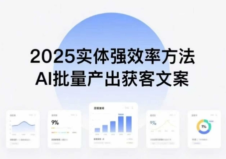 实体强效率方法：AI批量产出获客文案，2025年普通人拥抱AI，实现实体创收-共项网