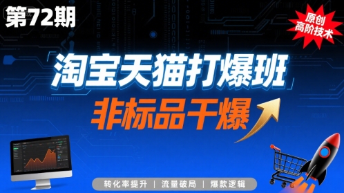 淘宝天猫打爆班原创高阶技术第72期，非标品干爆-共项网