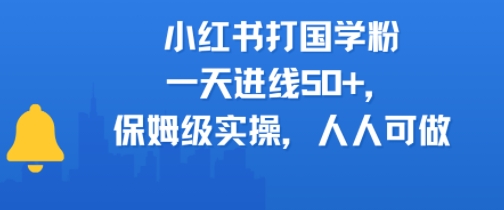 小红书打国学粉，一天进线50+，保姆级实操，人人可做-共项网