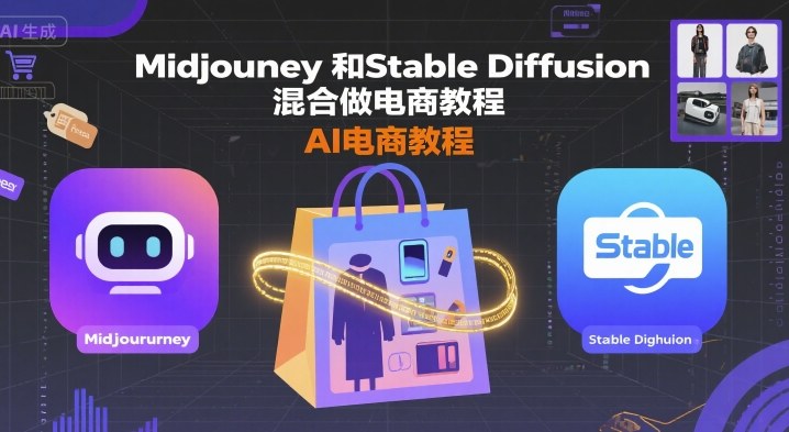 Midjourney和Stable Diffusion混合做电商教程-ai电商教程-共项网