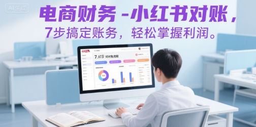电商财务-小红书对账，7步搞定账务，轻松掌握利润-共项网