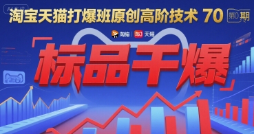 淘宝天猫打爆班原创高阶技术第70期：标品干爆-共项网