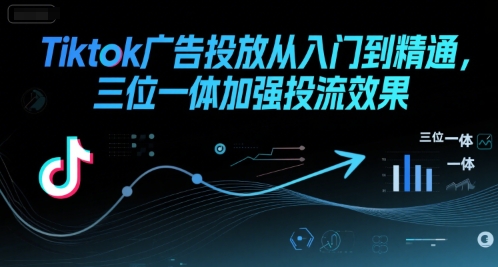 Tiktok广告投放从入门到精通，三位一体加强投流效果-共项网
