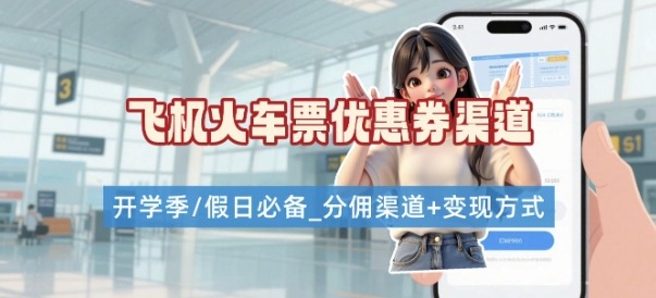 学生党必看！机票火车票优惠券申请渠道 + 项目打法，开学季节日速存-共项网