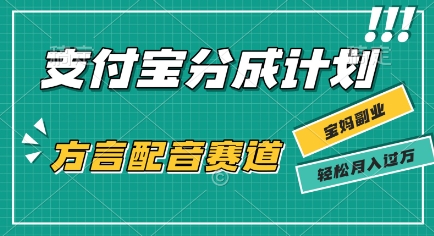 利用方言配音视频，挣支付宝生活号分成计划收益，操作简单，新手小白也能轻松月入过W-共项网